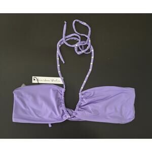 Monica Hansen Beachwear NWT Purple Bikini Top with Crystal Size‎ Small